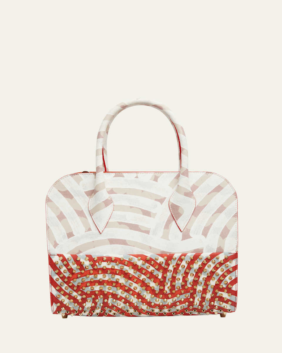 Eloise Medium Top-Handle Bag in Coated Canvas and Leather